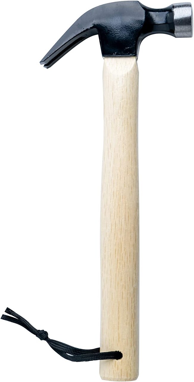Makerflo 16 oz Handmade Wooden Claw Hammer with Wood Handle and Rope - (Case of 34) | Craft-Ready for DIY Gifts & Personalization (Laser Engravable, UV DTF, Epoxy, Vinyl)